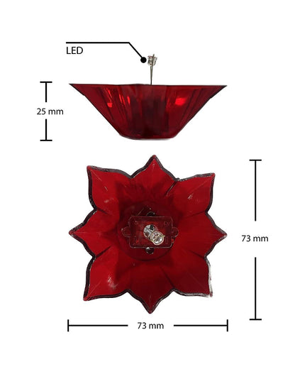 Electric Water Sensor Reflection Led Diyas Candle with Water Sensing Technology (Pack Of 12/24)